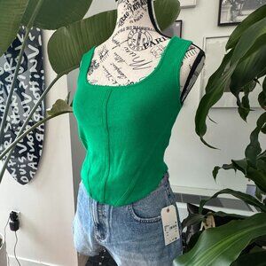 House of Harlow Knit Corset Top